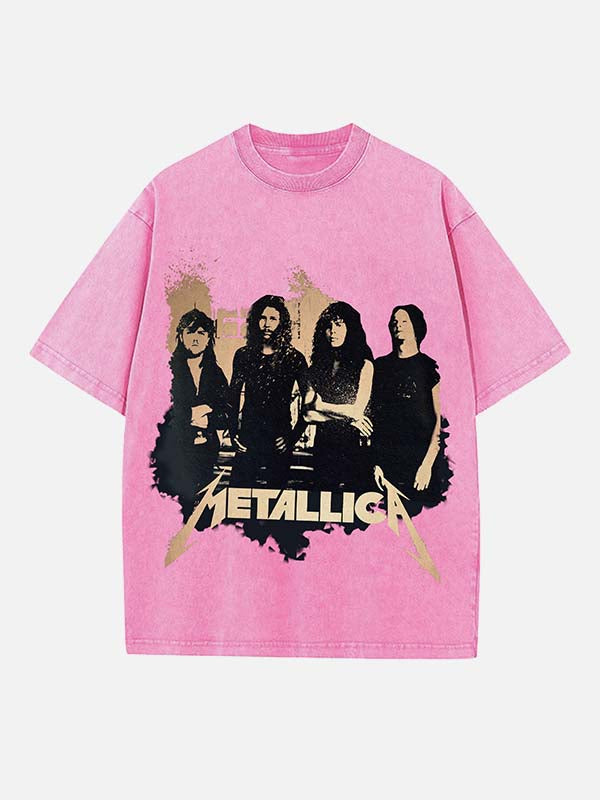 Metallica Print Round Neck T-shirt