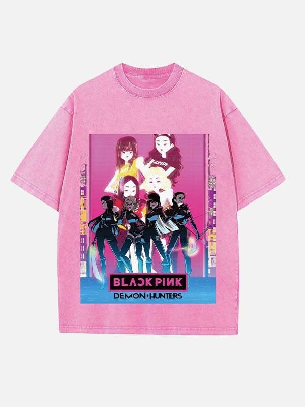 BLACKPINK Print Round Neck T-shirt