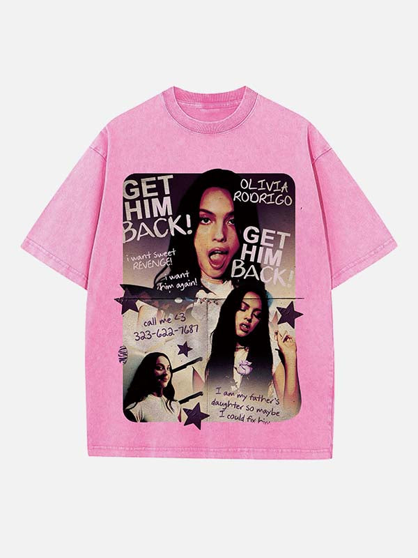 Olivia Rodrigo Print Round Neck T-shirt