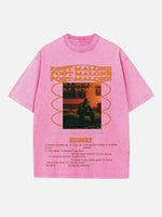 Post Malone Print Round Neck T-shirt