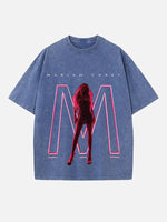 Mariah Carey Print Round Neck T-shirt