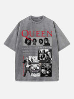 Queen Print Round Neck T-shirt