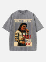 Michael Jackson Print Round Neck T-shirt