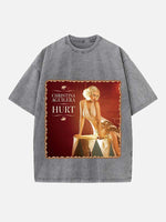 Christina Aguilera Print Round Neck T-shirt