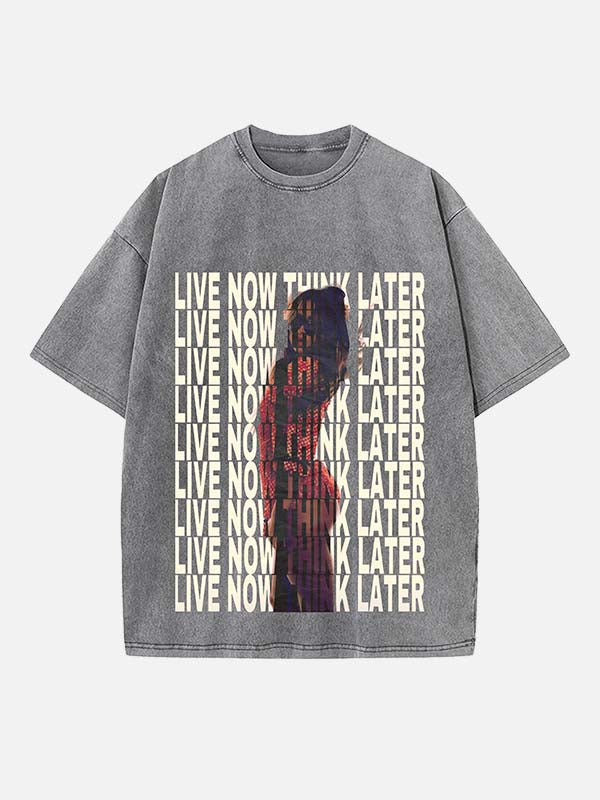 Tate McRae Print Round Neck T-shirt