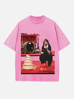 Lola Young Print Round Neck T-shirt