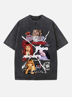 BLACKPINK Print Round Neck T-shirt