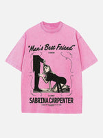 Sabrina Carpenter Print Round Neck T-shirt