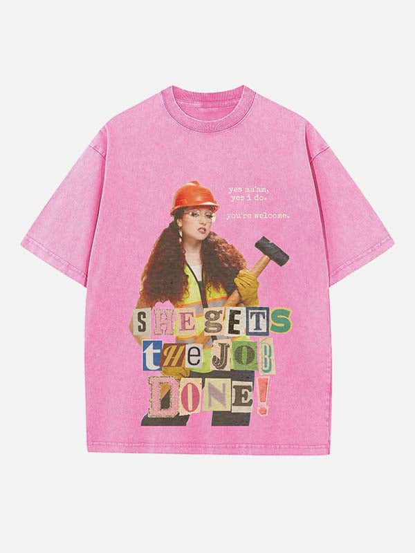 Chappell Roan Print Round Neck T-shirt