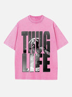 2Pac Print Round Neck T-shirt