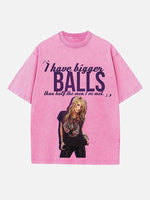 Kesha Print Round Neck T-shirt