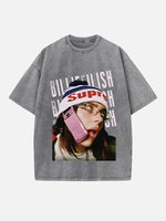 Billie Eilish Print Round Neck T-shirt