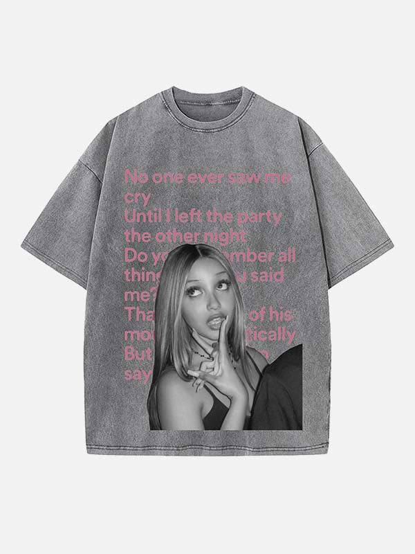 PinkPantheress Print Round Neck T-shirt