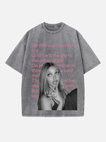 PinkPantheress Print Round Neck T-shirt