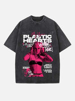 Miley Cyrus Print Round Neck T-shirt