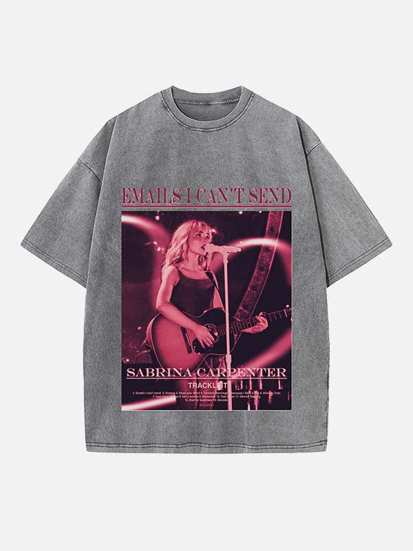 Sabrina Carpenter Print Round Neck T-shirt