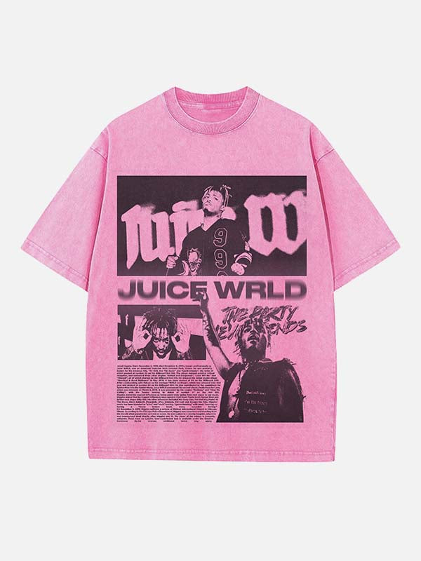 Juice WRLD Print Round Neck T-shirt