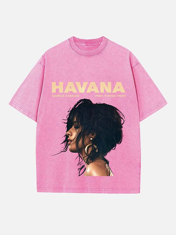 Camila Cabello Print Round Neck T-shirt