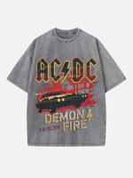 AC/DC Print Round Neck T-shirt