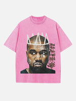 Kanye West Print Round Neck T-shirt