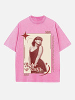 Taylor Swift Print Round Neck T-shirt