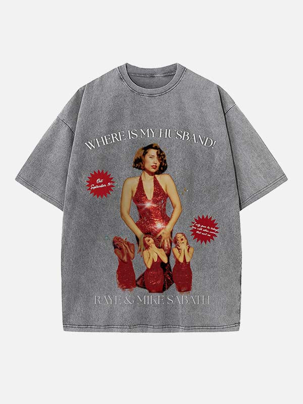 Raye Print Round Neck T-shirt