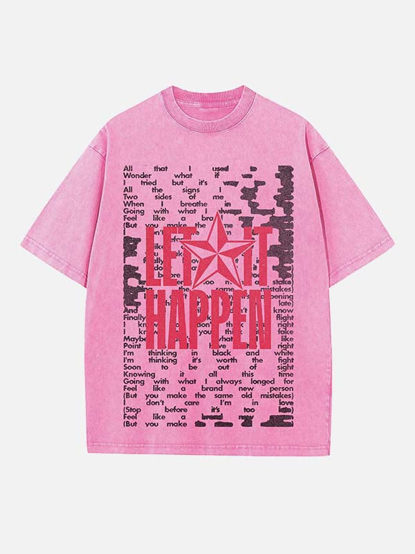Tame Impala Print Round Neck T-shirt