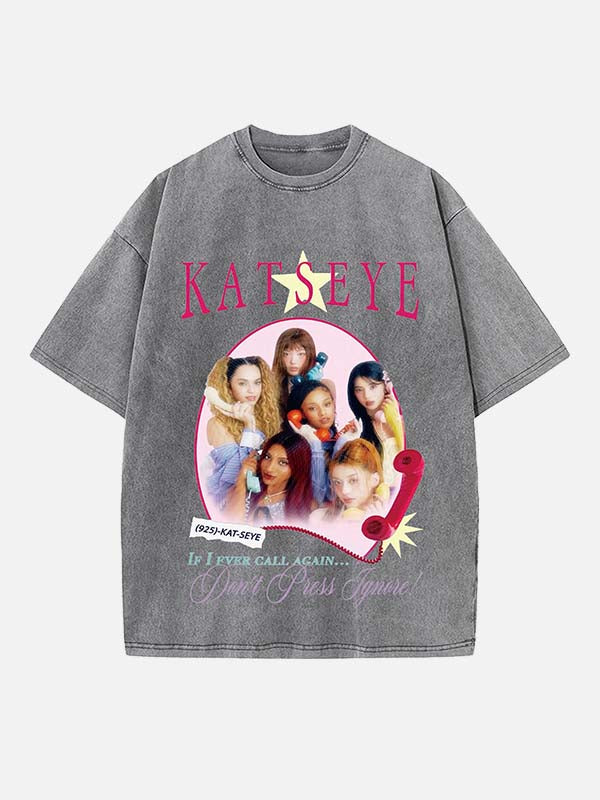 KATSEYE Print Round Neck T-shirt