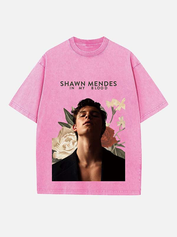 Shawn Mendes Print Round Neck T-shirt