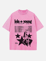 Lola Young Print Round Neck T-shirt