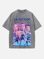 HUNTR/X Print Round Neck T-shirt