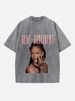 Rihanna Print Round Neck T-shirt