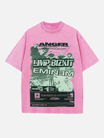 Limp Bizkit Print Round Neck T-shirt
