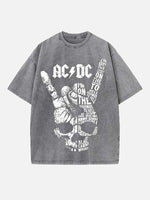 AC/DC Print Round Neck T-shirt