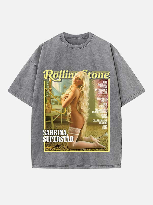 Sabrina Carpenter Print Round Neck T-shirt