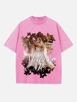 Jennifer Lopez Print Round Neck T-shirt