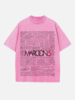 Maroon 5 Print Round Neck T-shirt