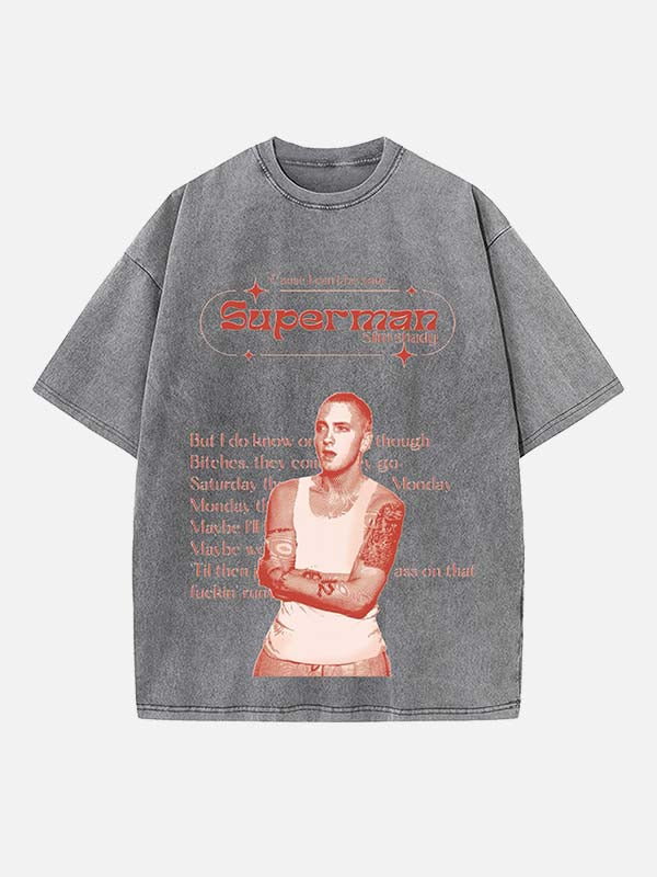 Eminem Print Round Neck T-shirt