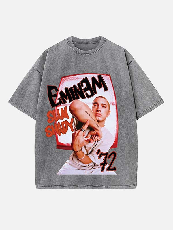 Eminem Print Round Neck T-shirt