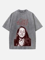 Lana Del Rey Print Round Neck T-shirt
