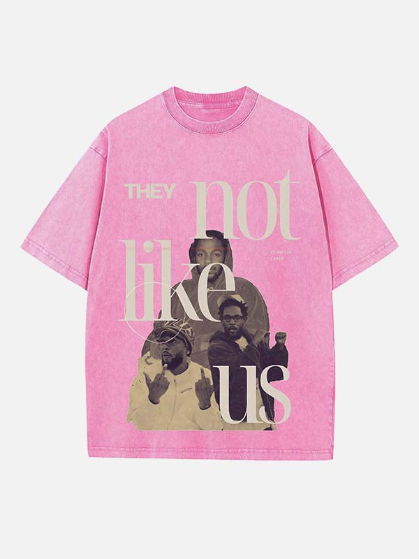 Kendrick Lamar Print Round Neck T-shirt