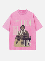 Kendrick Lamar Print Round Neck T-shirt