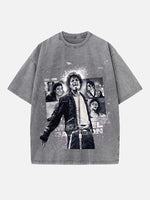 Michael Jackson Print Round Neck T-shirt