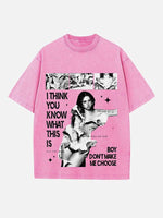 Tate McRae Print Round Neck T-shirt