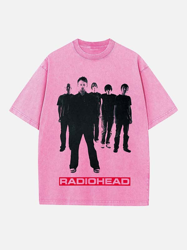 Radiohead Print Round Neck T-shirt