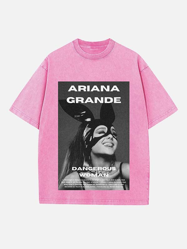 Ariana Grande Print Round Neck T-shirt