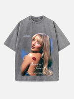 Sabrina Carpenter Print Round Neck T-shirt