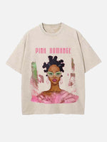 Rihanna Print Round Neck T-shirt
