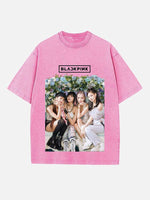 BLACKPINK Print Round Neck T-shirt