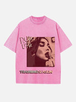 Dua Lipa Print Round Neck T-shirt